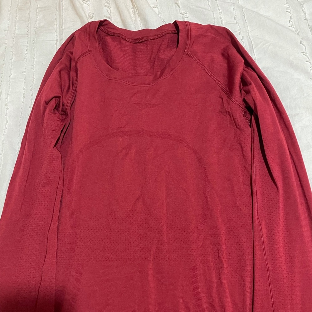 Red swiftly tech long sleeve